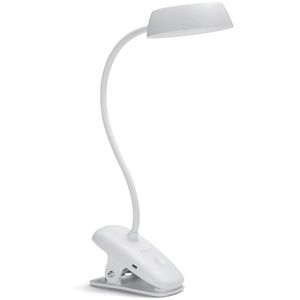 Philips Leselampe DSK201, mit Klemme, LED, dimmbar, neutralweiß, USB & Akku