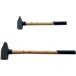 Vago-Tools Schlosserhammer Hammer Vorschlaghammer 3/5kg je 1 Holzstiel 2 tlg Set
