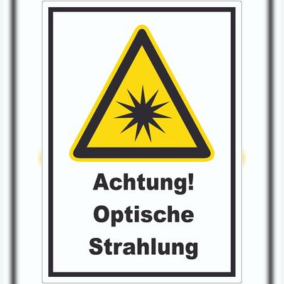 HB-Druck Achtung Optische Strahlung Aufkleber A2 (420x594mm)