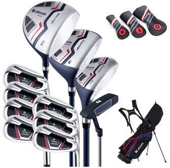 Costway 11 Pieces Complete Golf Club Package Set-Blue