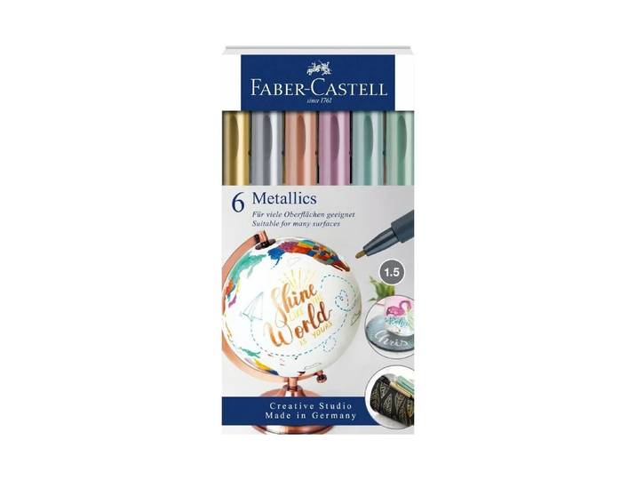 Faber-Castell Metallics Marker 6 Stück