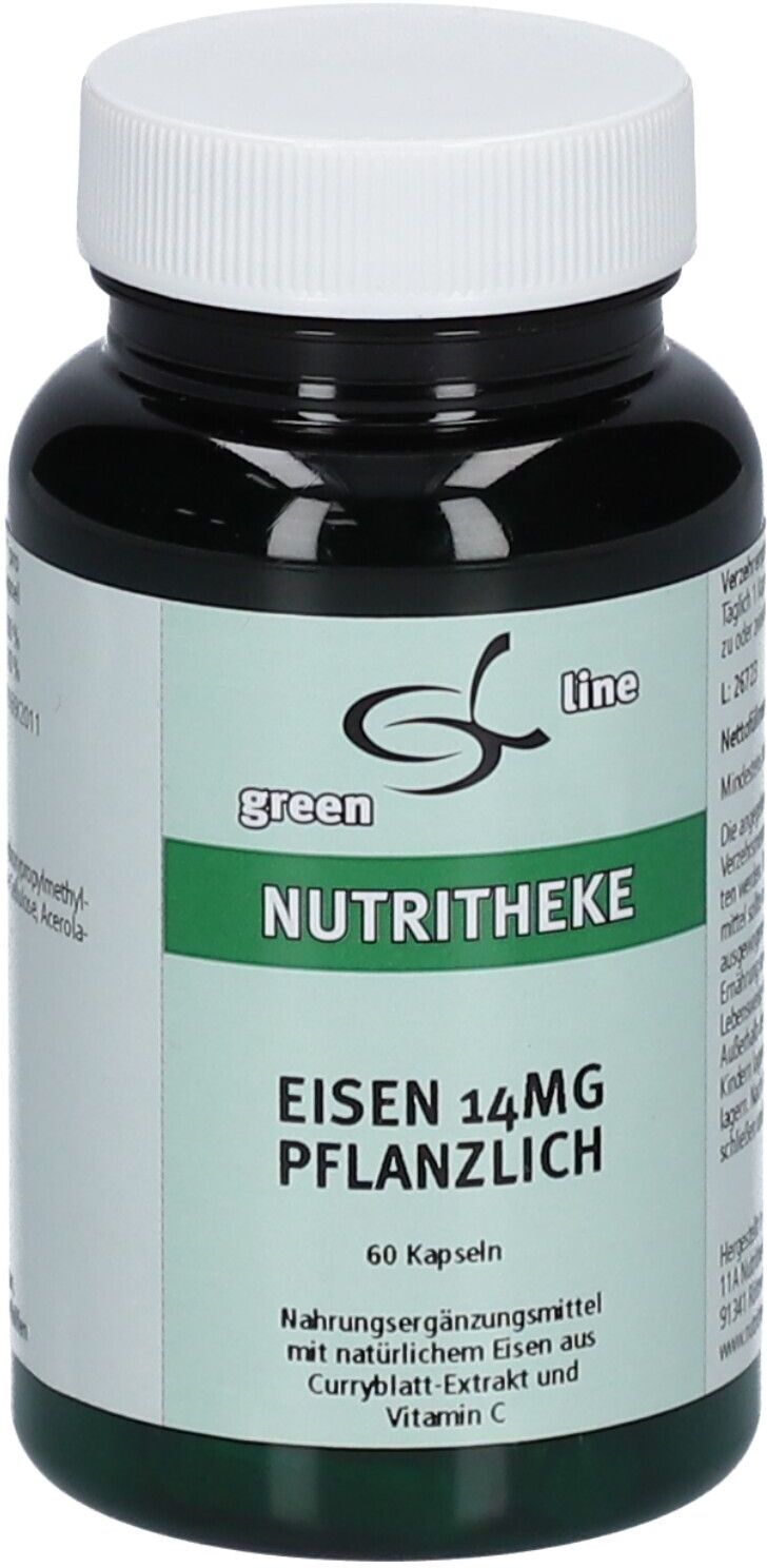 green line Eisen 14 mg pflanzlich Kapseln 60 St