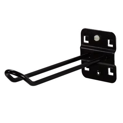 PROREGAL Halter für Selbstbedienungs-Verpackungen für Lochplatte | LxB 15x3cm | Tiefschwarz