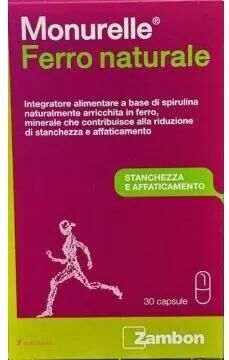 Monurelle Ferro Naturale Integratore Stanchezza E Sistema Immunitario 30 Capsule