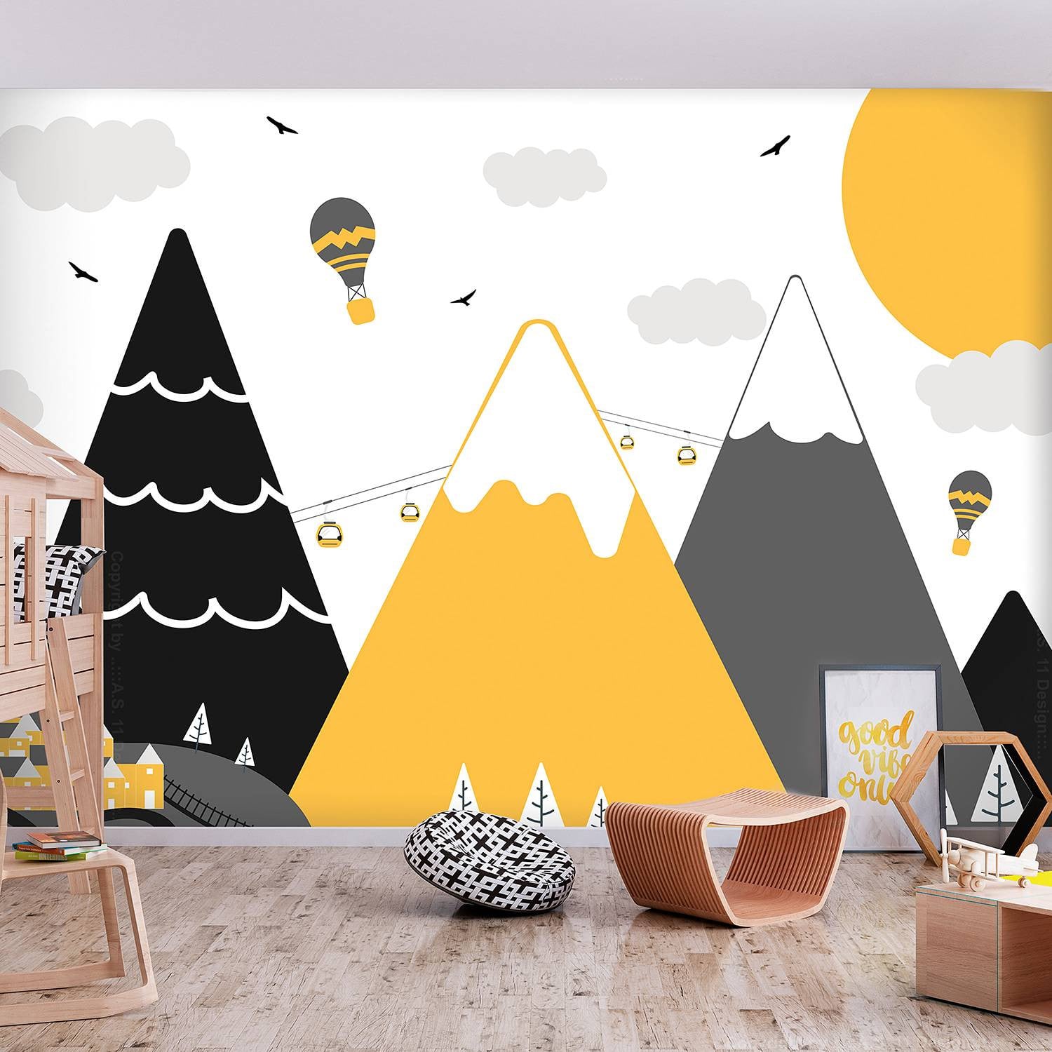 home24 Fotobehang Adventure in the Mountains, Multicolour, B: 300 cm, H: 210 cm