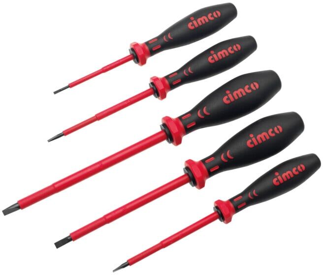 Cimco Set de tournevis 2K VDE pour vis fentes 117700 (117700)