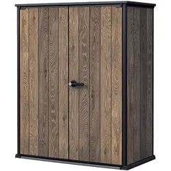 Dmora Langdon - Außen-Schrank, 140x74x170h cm Nussbraun, 2 Regale