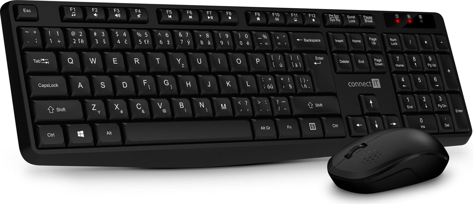 Connect IT CKM-4500-CS Draadloos Toetsenbord en Muis Set, Zwart