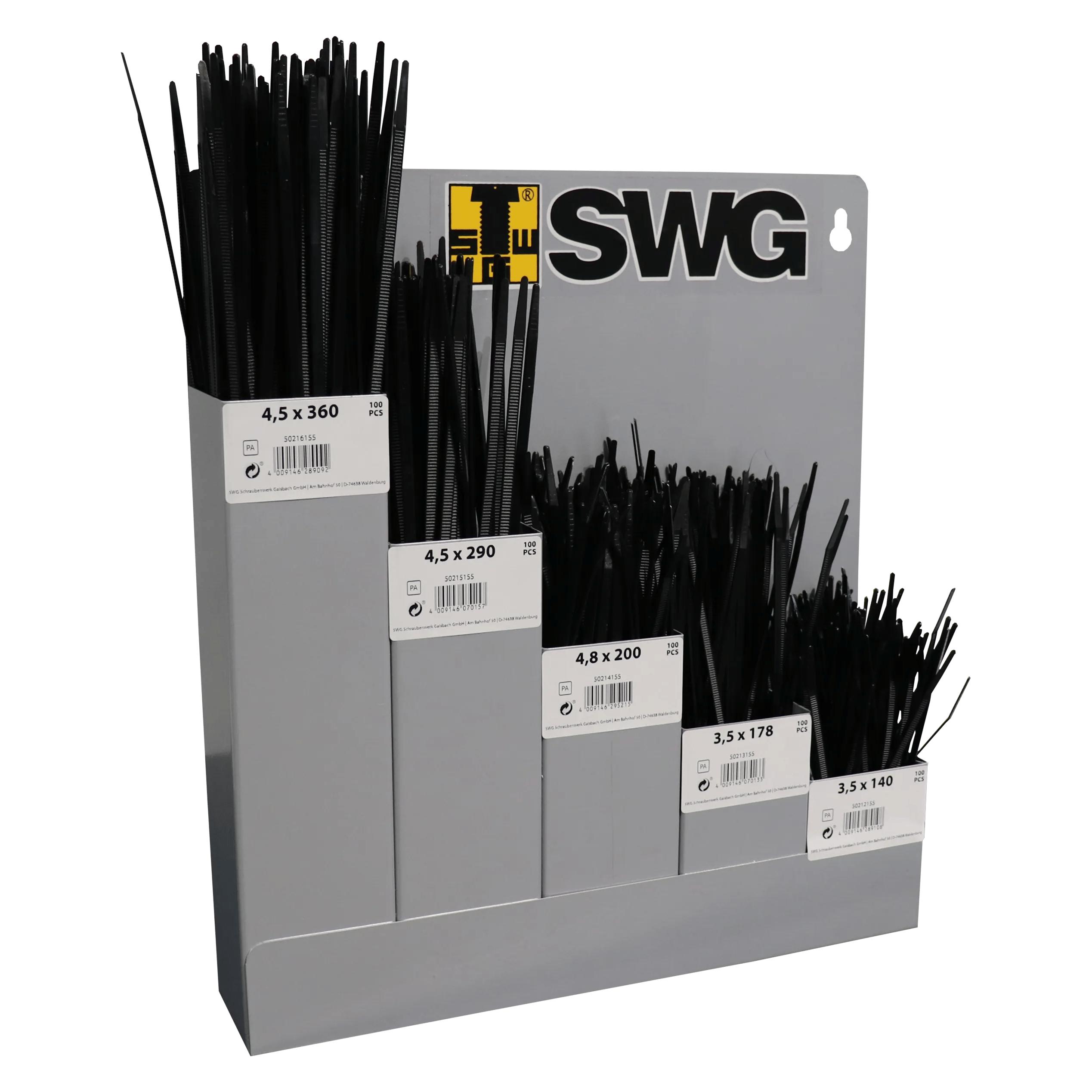 SWG Kabelband-Wandregal Sw (Kunststoffkabelbinder, 500 Stk.) (72551273)
