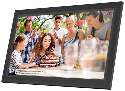 Denver PFF-1503BMK2 Digitaler WiFi-Bilderrahmen 39.6cm 15.6 Zoll EEK: D (A - G) 1920 x 1080 Pixel 16GB Schwarz