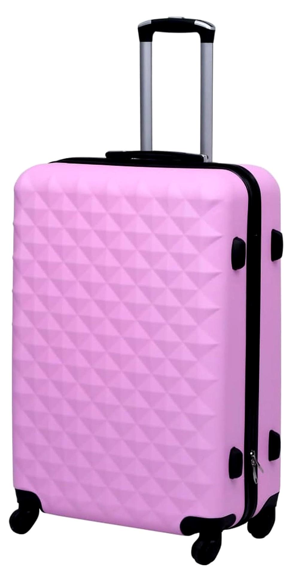 Hartschalen-Trolley-Set 3-teilig in Rosa aus ABS