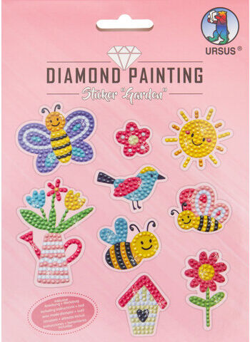 Ursus Diamond Painting Sticker "Garten", 9 Sticker