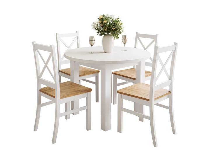 ESSZIMMERSET OLEA Tisch + 4 Stühle