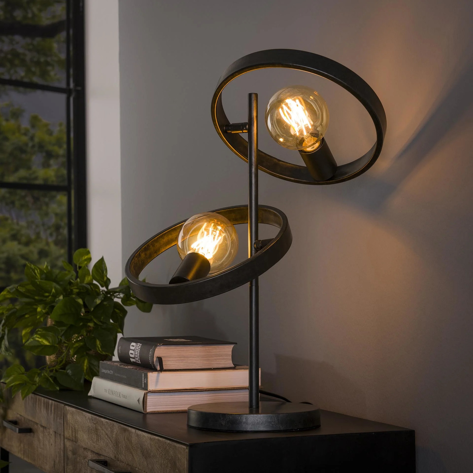 WoonStijl Tafellamp 2L Hover - Zwart - Modern Design