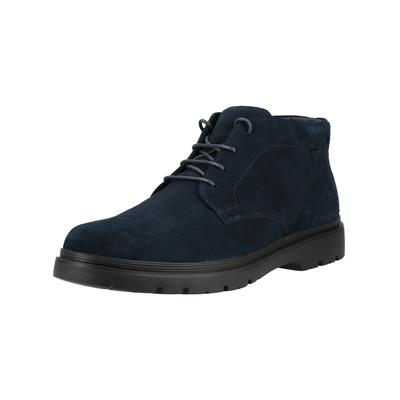 Schnürstiefelette GEOX "Geox Stiefelette Veloursleder", Herren, Gr. 42, blau (navy), Veloursleder, Schuhe Schnürstiefelette
