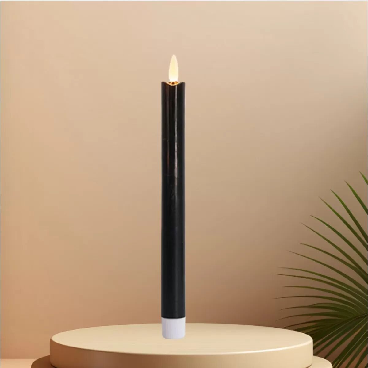 INF Bougie Électronique LED Série Magic Black - Diamètre 2cm, Hauteur 24.5cm