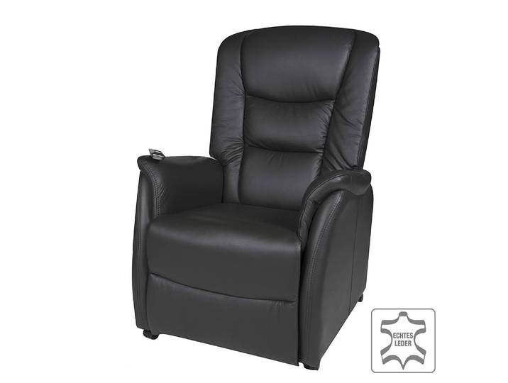 home24 Tv-fauteuil bruin Zitgedeelte: echt leer Achterkant: kunstleer 76 x 111 x 96cm