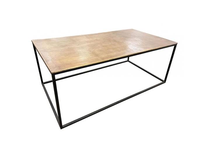 Table basse rectangulaire en aluminium noir