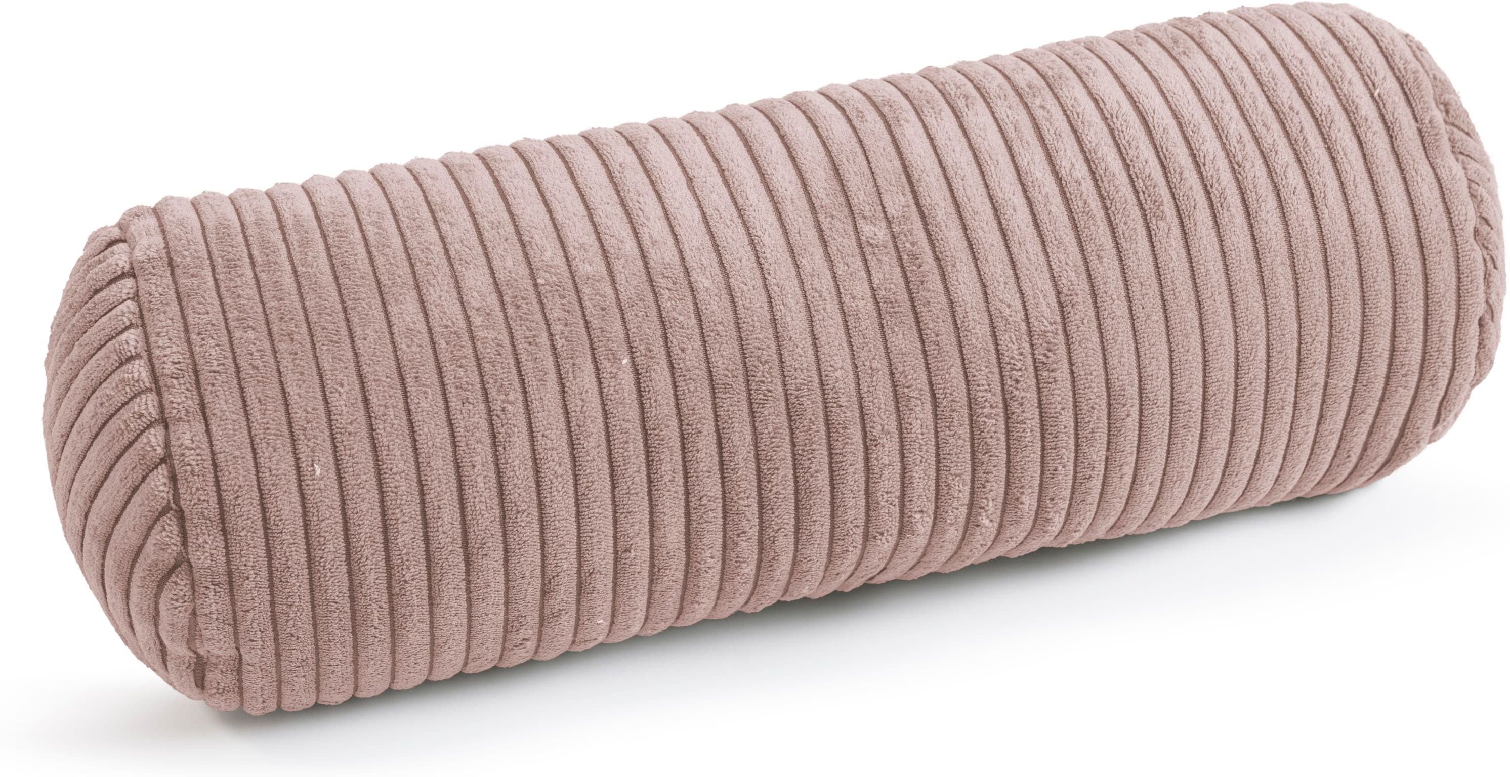 Nackenrolle MAGMA HEIMTEX "SHARA Nackenrolle", rosa (rose), B:0cm H:0cm L:40cm Ø:15cm, Faserbällchen (Polyester), Polyamid, Polyester, Funktionskissen, Nackenrolle, Kuschelige Nackenrolle aus Cord – Komfort trifft Stil rose B/H/L: 0cm x 0cm x 40cm