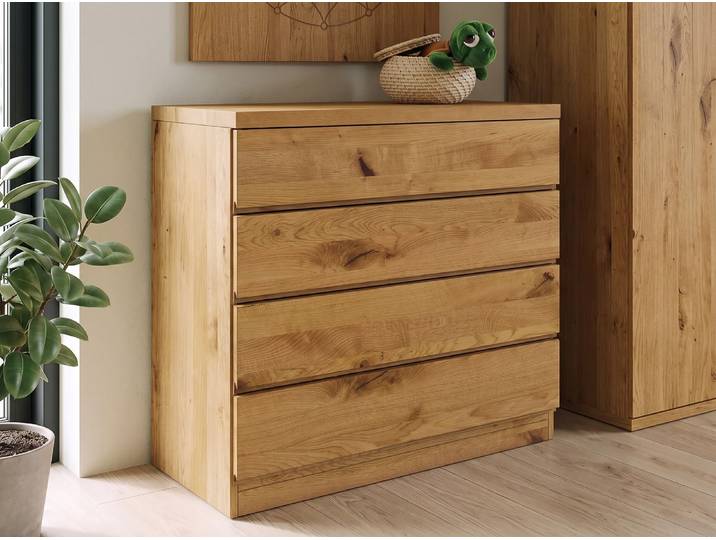 Wildeichenkommode „Patrizia“ 100 cm Massivholz Wildeiche