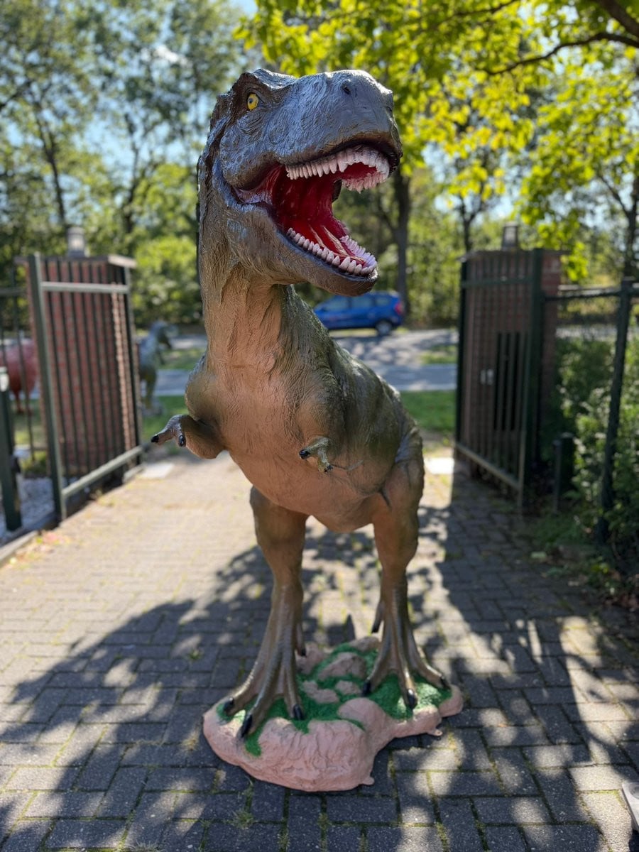 Goodyz Dinosaurus serie T-rex opblaasbare dinosaurus voor volwassenen, Lengte: 300 cm, Hoogte: 180 cm