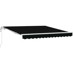 vidaXL Elektrische ausziehbare Markise Schwarz 350 x 250 cm