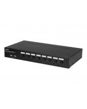 Lindy KVM-/Audio-Switch 8 x DisplayPort / Audio / USB 1 lokaler Benutzer an Rack montierbar (39540)
