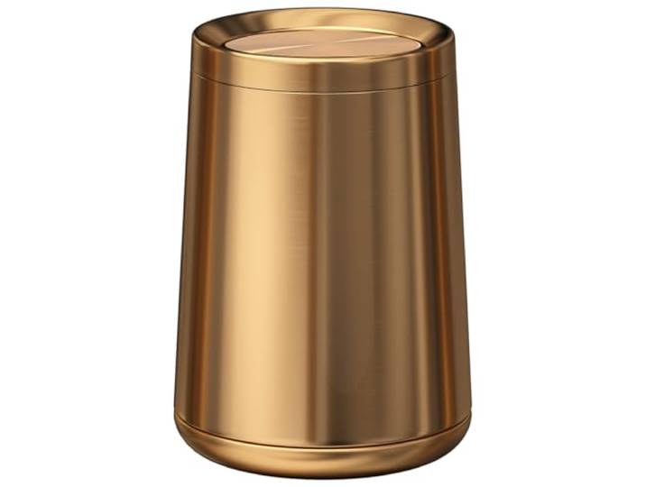 LEASYLIFE Badezimmer-Mülleimer mit Deckel, 10 l, Roségold Dekorativer Abfalleimer mit Deckel, Edelstahl, doppellagig, kleiner Mülleimer, für Wohnzimmer, Schlafzimmer, Hotel, Büro