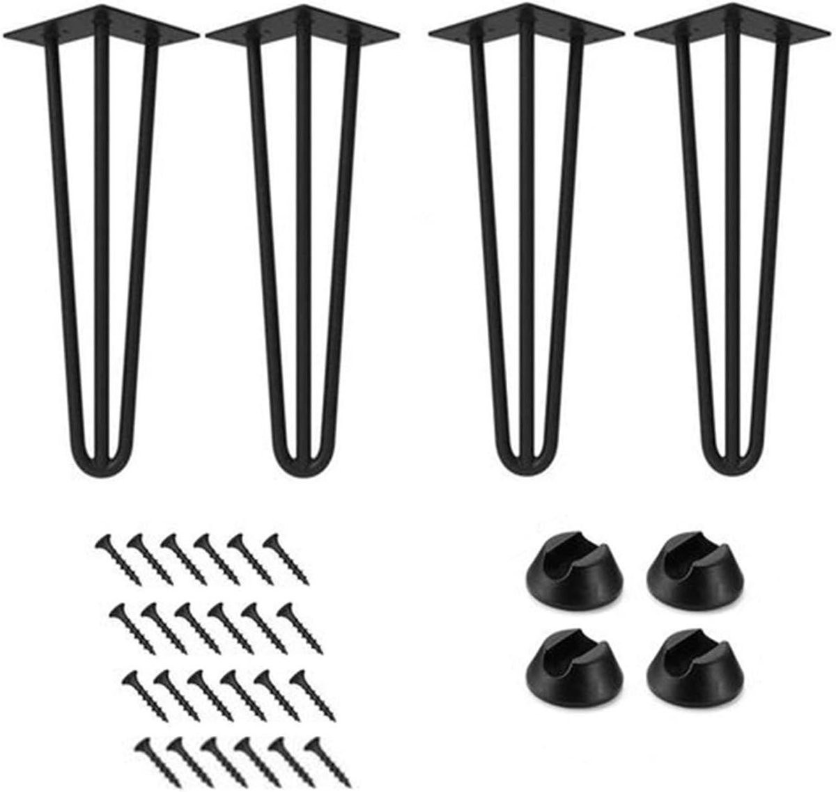 Zwarte Haarspeld Tafelpoten van Metaal voor DIY Meubels, 25 cm