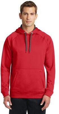 Sport-Tek ST250 Tech Fleece Hooded Sweatshirt in True Red size XL   Polyester