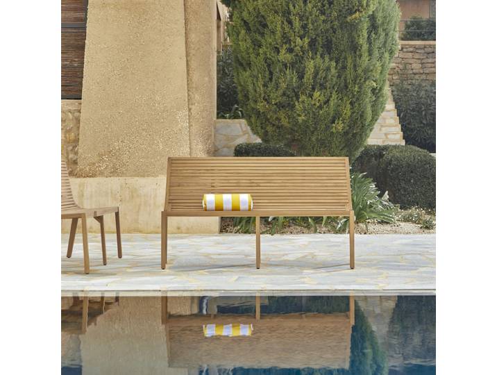 Gartenbank Teo aus Teakholz, 2-Sitzer - Natur