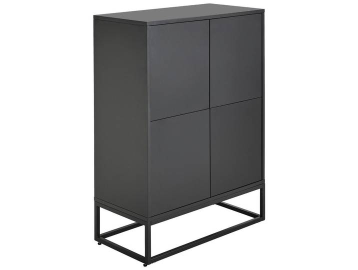 Mid.you Sideboard Libreville, Grau, Metall, 4 Fächer, 80x110x40 cm, Wohnzimmer, Kommoden & Sideboards, Sideboards