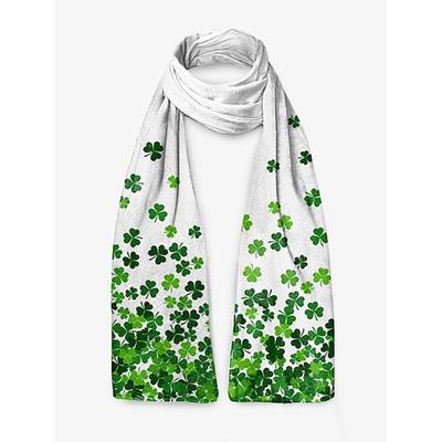 Samtweicher Damenschal aus Polyester zum St. Patrick's Day, verschiedene Muster, perfekt für die Feierlichkeiten zum St. Patrick's Day