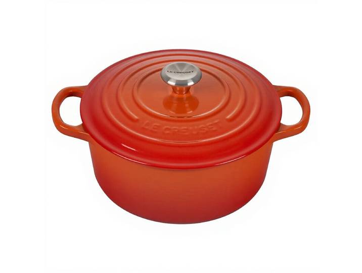 Le Creuset Cocotte ronde en fonte émaillée orange - 22 cm