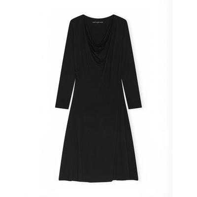 Maxikleid MOSHI MOSHI MIND "moshi moshi mind Dress cascara", Damen, Gr. XS, Normalgrößen, schwarz, Obermaterial: 95% Viskose, 5% Elasthan, Kleider Maxikleid