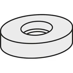 Wendeplatten-Unterlegscheibe ISO RCU 200400:GJ11 Brutto-G.13,1g Farbe Silber