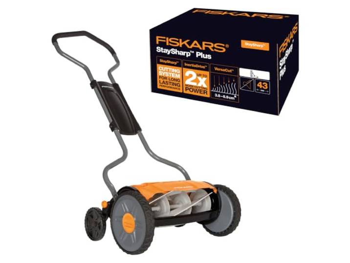 Fiskars Spilmaaier, Grasmaaier met contactloos Snijsysteem