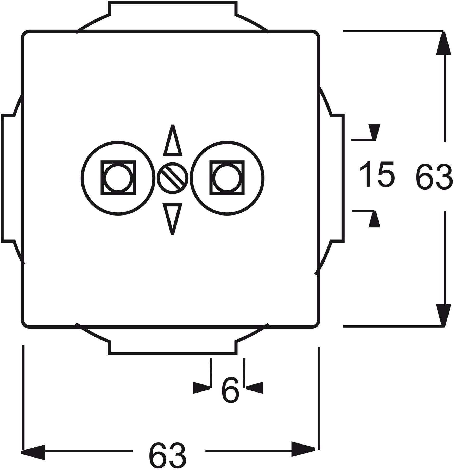 Busch-Jaeger Potentialausgleich dav/sws 2-fach UP 2095 UC-84 (2CKA002495A0086)