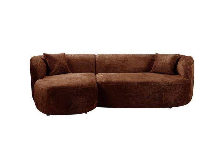 Mid.you Ecksofa, Rostfarben, Kunststoff, Ottomane links, L-Form, 264x143 cm, Made in EU, Wohnzimmer, Sofas & Couches, Wohnlandschaften, Ecksofas