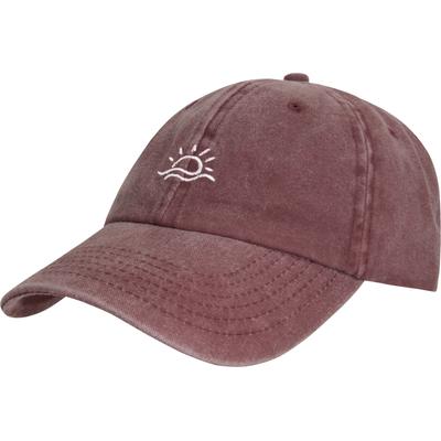 Baseball Cap CHILLOUTS "Pioneer Hat", Herren, rot, Baumwolle, Caps, Lässige Vintage-Baseballcap mit sozialem Auftrag