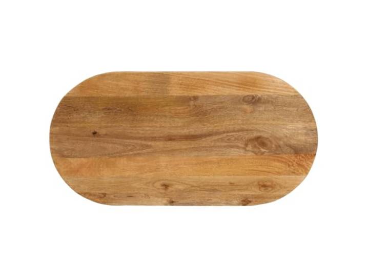 PTUGUOF Tischplatte 120x60x2,5 cm Oval Massivholz Mango Ersatztischplatte, Rustikales Design, Vielseitig Kombinierbar, Einfache Reinigung