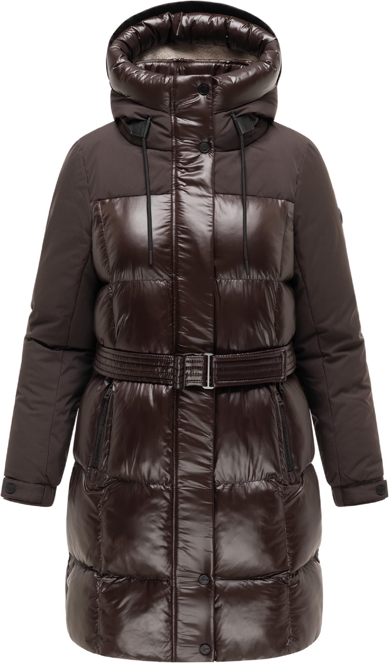 Steppmantel NAVAHOO "Steppmantel Mandelkuss 14", Damen, Gr. S, choco, Mäntel Steppmantel