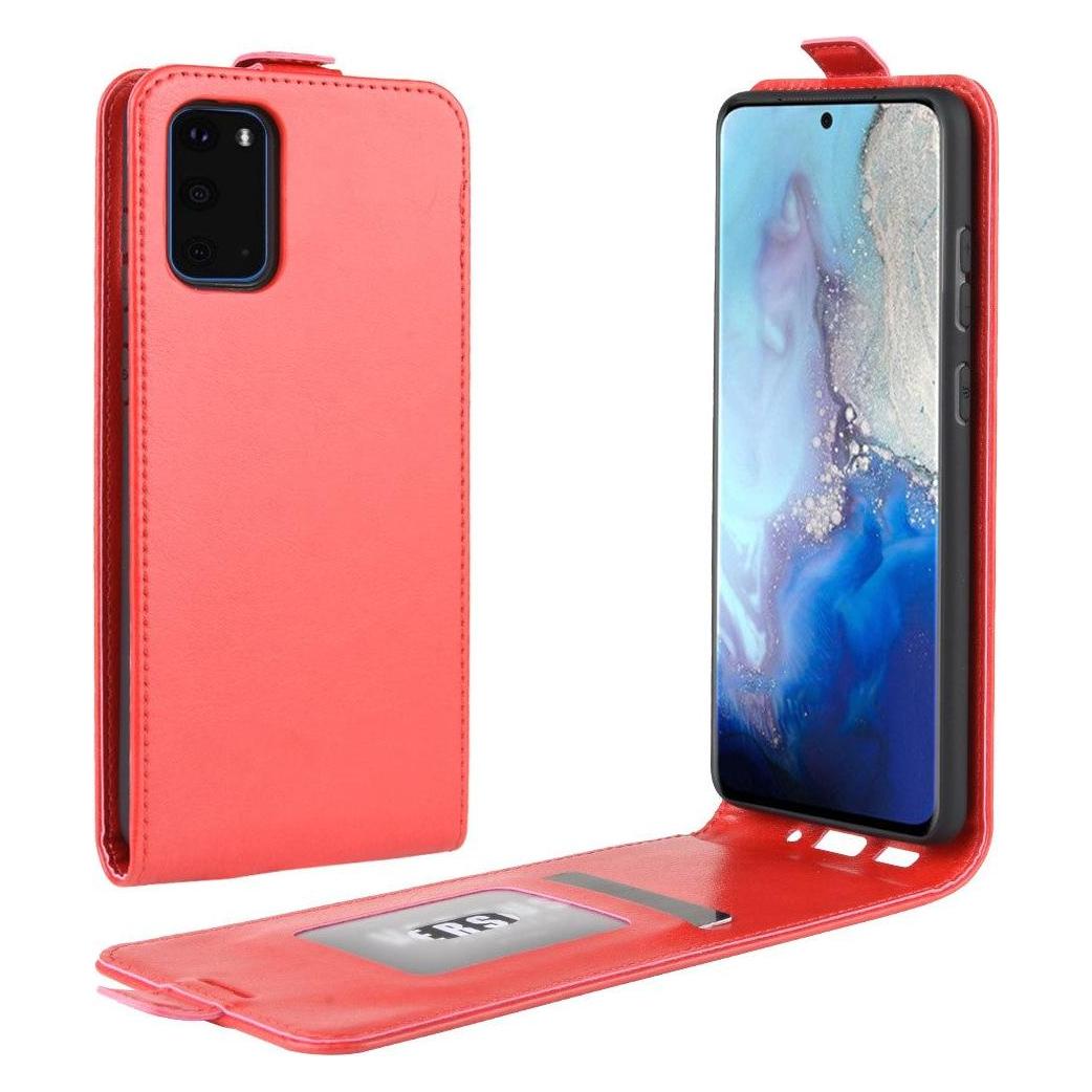 Cover-Discount Galaxy S20 - Klassisches Leder Flip Case vertikal rot (Samsung Galaxy S20) (101223915C)
