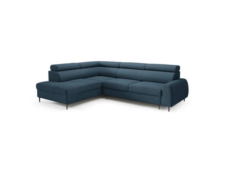 Sepro Meble Ecksofa Granat Rico Mit Schlaffunktion Links, Blau, 274x203 cm, Wohnzimmer, Sofas & Couches, Wohnlandschaften, Ecksofas