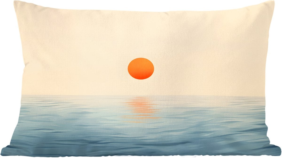 PillowMonkey Sierenkussen Zon Oranje B/D: 50 x 30 cm