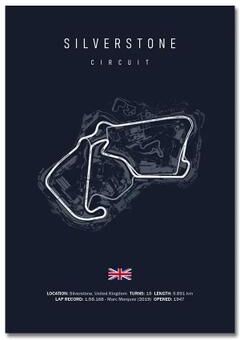 Uplift Picks F1 Track Wall Art Circuit Map Canvas Poster For Motorsport Racing Decor 40x60 Cm 01 unframed