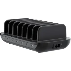 Conceptronic OZUL07B 160W 7-Port USB-PD Ladestation, USB-C x 7, PD 3.0