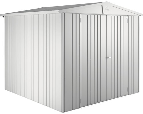 Biohort Europa, Metallschuppen, Doppel, A-Rahmendach, Silber, Metall, Silber