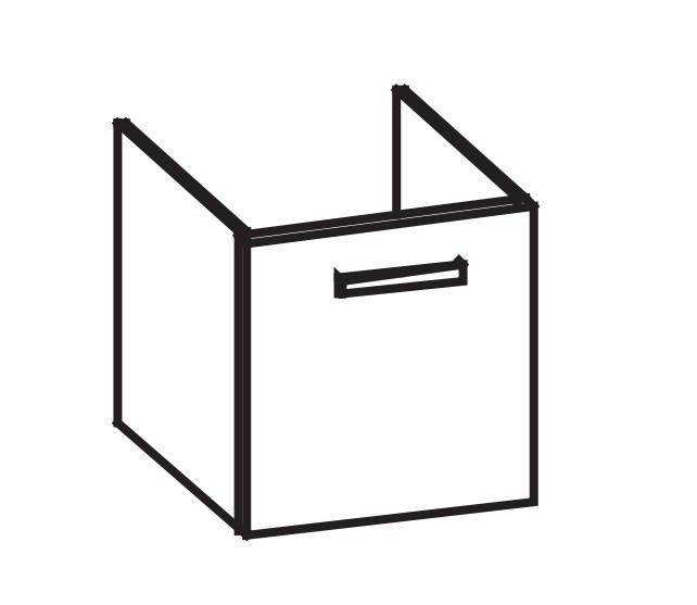 Artiqua 415 Waschtischunterschrank für Living City 817431, Anthrazit Hochglanz, 415-WUT-L5-R-7015-51 415-WUT-L5-R-7015-51