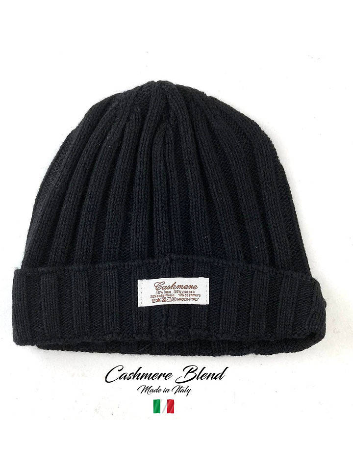 MILANO AMOUR Mütze mit Kaschmiranteil in Schwarz - onesize